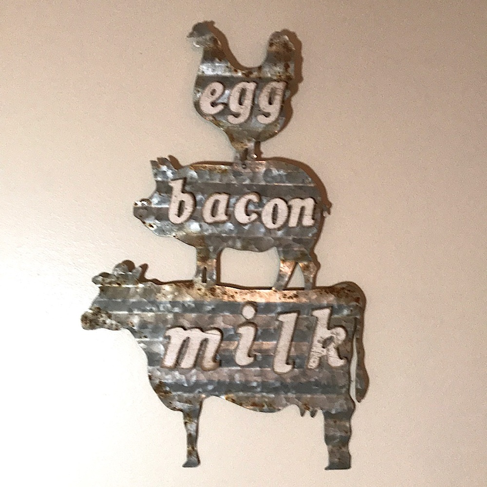 Farmhouse Rustic Tin and Wood Sign